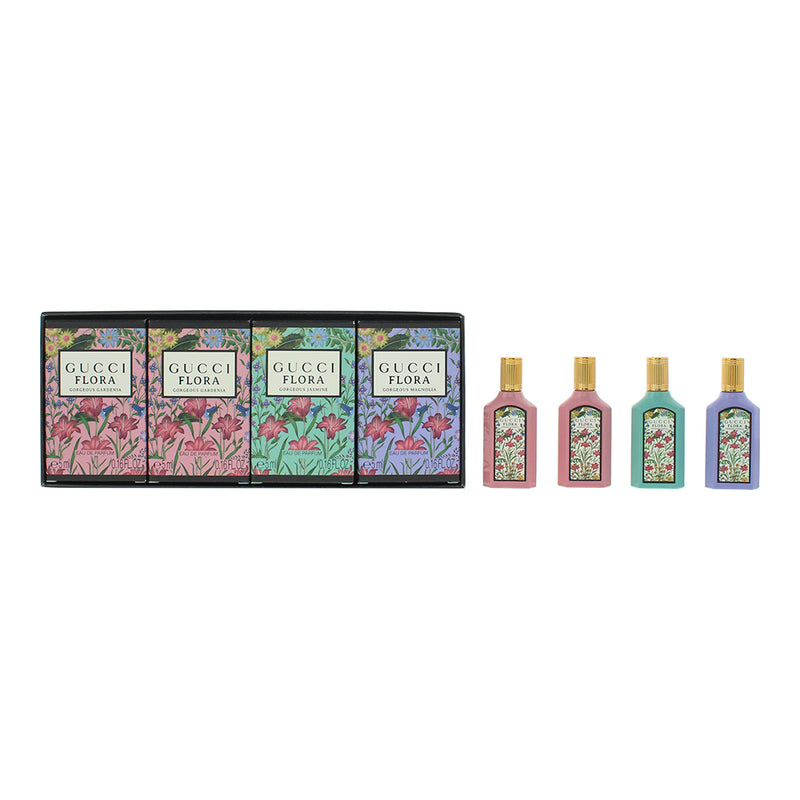 Gucci Flora Eau de Parfum 4 Piece Gift Set: Eau de Parfum Flora Gorgeous Gardeni