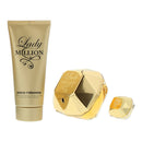 Paco Rabanne Lady Million 3 Piece Gift Set: Eau De Parfum 80ml - Body Lotion 100ml - Eau De Parfum 5ml