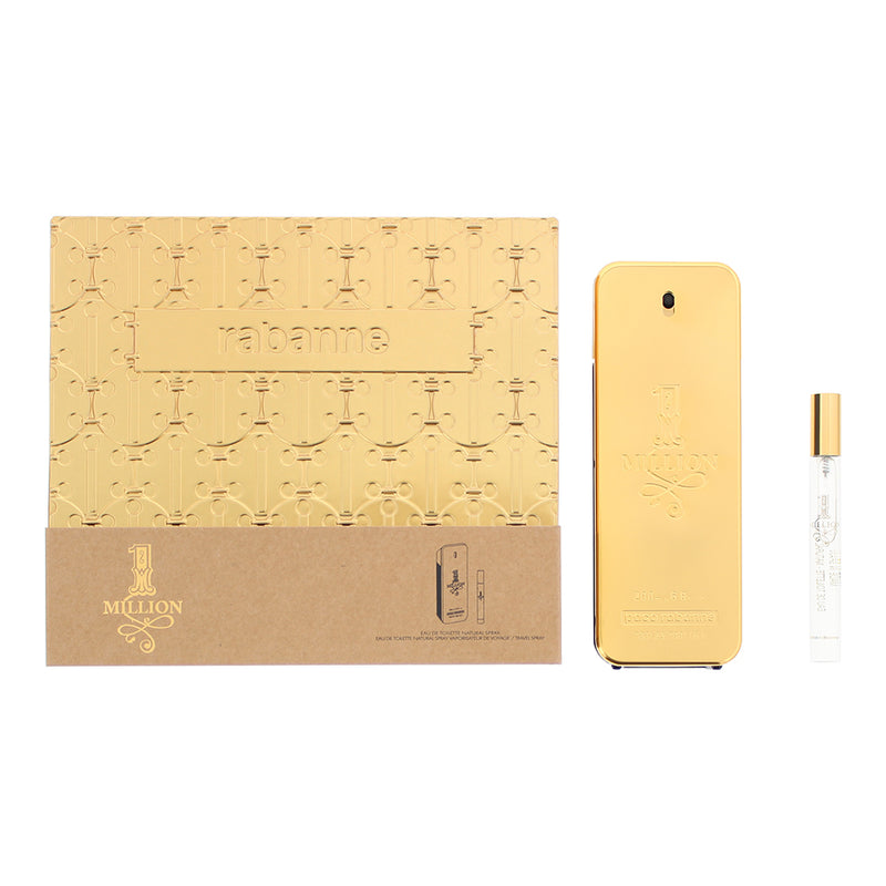 Paco Rabanne 1 Million 2 Piece Gift Set: Eau De Toilette 200ml - Eau De Toilette