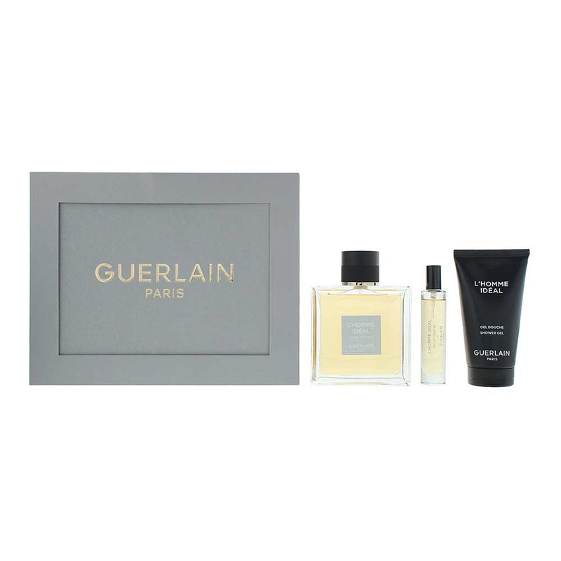 Guerlain L'homme Ideal 3 Piece Gift Set: Eau de Toilette 100ml - Shower Gel 75ml - Eau de Toilette 10ml