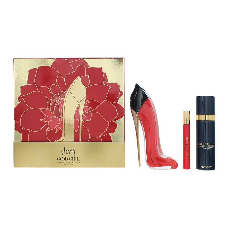 Carolina Herrera Very Good Girl 3 Piece Gift Set: Eau de Parfum 80ml - Eau de Pa