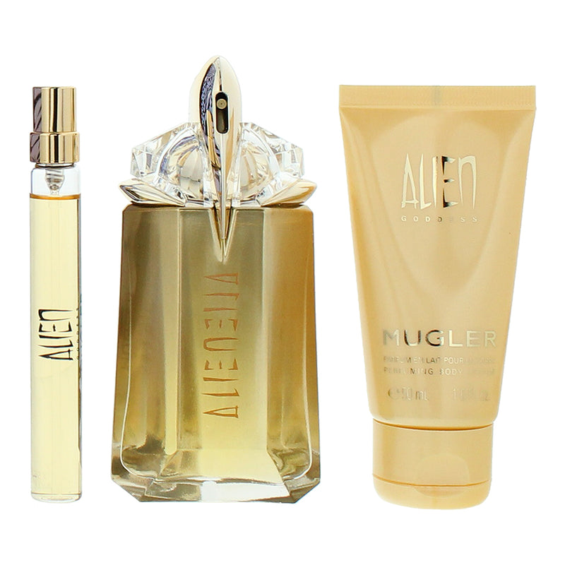 Mugler Alien Goddess 3 Piece Gift Set: Eau de Parfum 60ml - Eau de Parfu