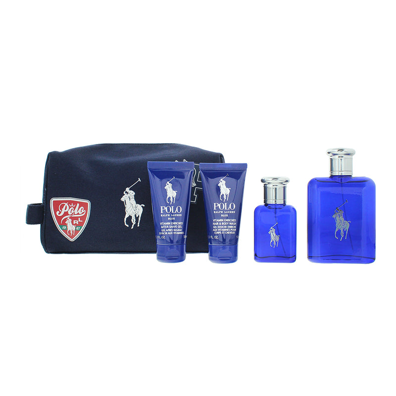 Ralph Lauren Polo Blue 4 Piece Gift Set: Eau de Toilette 125ml - Eau de Toilette