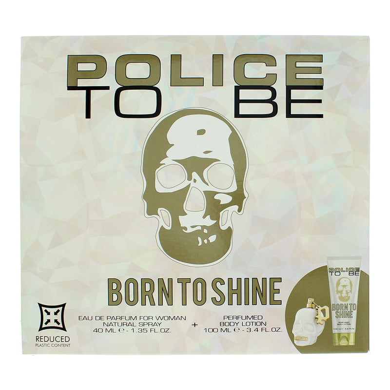 Police To Be Born To Shine 2 Piece Gift Set: Eau de Parfum 40ml - Body Lotion 10