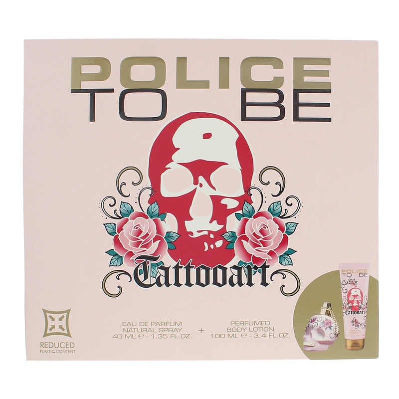 Police To Be Tatto Art 2 Piece Gift Set: Eau de Parfum 40ml - Body Lotion 100ml
