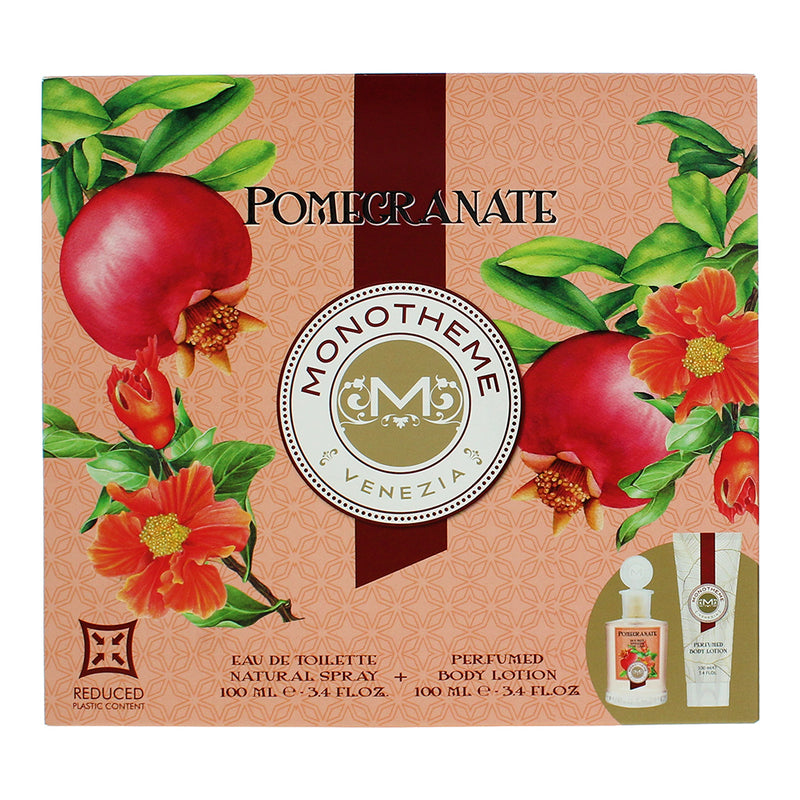 Monotheme Pomegranate 2 Piece Gift Set: Eau de Toilette 100ml - Body Lotion 100m