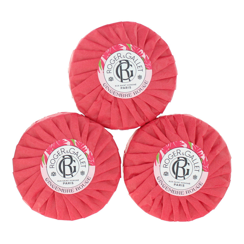 Roger & Gallet Gingembre Rouge 3 x Soap 100g