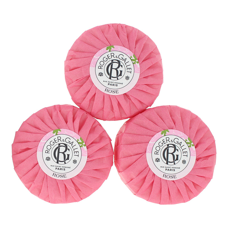 Roger & Gallet Rose 3 x Soap 100g