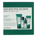 Some By Mi 30 Days AHA, BHA, PHA Miracle Acne Sos Kit 4 Piece Gift Set: Cleansing Foam (30ml), The Miracle Cream (20g), The Miracle Toner (30ml), And The Miracle Serum (10ml)