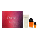 Calvin Klein Obsession For Women 3 Piece Gift Set: Eau de Parfum 100ml - Body Lo
