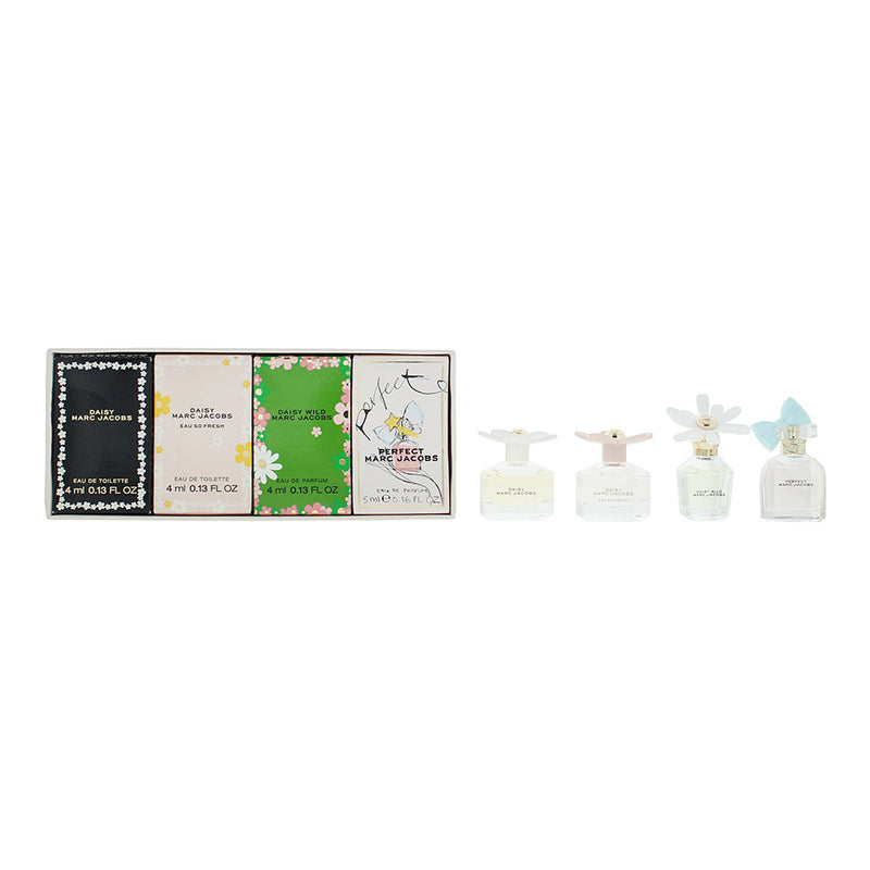 Marc Jacobs 4 Piece Gift Set: Daisy Wild EDP 4ml - Perfect EDP 5ml - E
