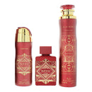 Lattafa Bade'e Al Oud Sublime 3 Piece Gift Set: Eau De Parfum 100ml - Air Freshener 300ml, And A Perfumed Body Spray 200ml