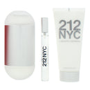 Carolina Herrera 212 Nyc 3 Piece Gift Set: Eau De Toilette 100ml - Eau De Toilette 10ml, And A Body Lotion 100ml