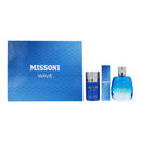 Missoni Wave 3 Piece Gift Set: Eau De Toilette 100ml - Eau De Toilette 10ml - Deodorant Stick