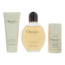Calvin Klein Obsession For Men 3 Piece Gift Set: Eau de Toilette 125ml - Aftersh