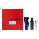 Salvatore Ferragamo Intense Leather 3 Piece Gift Set: EDP 100ml - EDP 10ml - Shower Gel