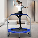 101cm Foldable Trampoline with 4-Level Adjustable Handle for Adults-Blue