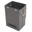 Lifeideas Grey Linen Laundry Hamper with Handles