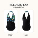 V-Neck One-Piece Swimsuit