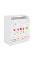 Changing Dresser 800 Shefa Kids, White, Sleepy Kittens