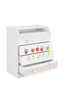 Changing Dresser 800 Shefa Kids, White, Sleepy Kittens