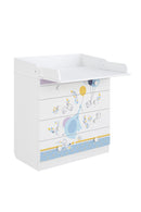 Changing Dresser 800 Shefa Kids, White, Elephant With Balloon