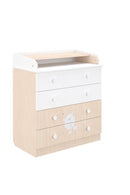 Changing dresser 800 Shefa Kids, Teddy, white-pastel oak