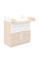 Changing dresser 800 Shefa Kids, Teddy, white-pastel oak