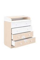 Changing dresser 800 Shefa Kids, Teddy, white-pastel oak