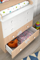 Changing dresser 800 Shefa Kids, Teddy, white-pastel oak