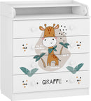Changing Dresser 800 Shefa Kids, White, Giraffe