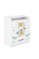 Changing Dresser 800 Shefa Kids, White, Giraffe
