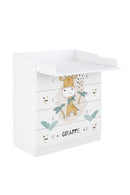 Changing Dresser 800 Shefa Kids, White, Giraffe