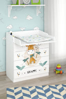 Changing Dresser 800 Shefa Kids, White, Giraffe