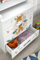 Changing Dresser 800 Shefa Kids, White, Giraffe