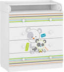 Changing Dresser 800 Shefa Kids, White, Pandas