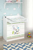 Changing Dresser 800 Shefa Kids, White, Pandas