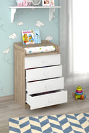 Changing dresser 600 Shefa Kids, elm-white