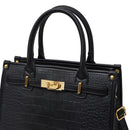 Modishion 3-Pcs PU Leather Handbag with Purse & Card Holder