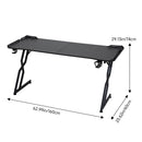 Livingandhome Ergonomic Gaming Table with RGB Lighting