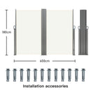 Breeins Outdoor Retractable Privacy Side Awning