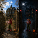 4ft Tall Lunging Animated Clown Halloween Animatronic Decoration