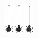 3 Pack Of 2ft Battery Operated Ash Dropping Dangling Halloween Spider Animatronic Decoration
