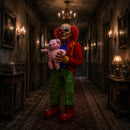 4ft Tall Lunging Animated Clown Halloween Animatronic Decoration