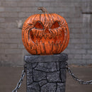 97cm x 1.2m Battery Powered Light up Halloween Pumpkin Fence with LEDs