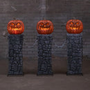 97cm x 1.2m Battery Powered Light up Halloween Pumpkin Fence with LEDs