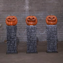 97cm x 1.2m Battery Powered Light up Halloween Pumpkin Fence with LEDs