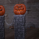 97cm x 1.2m Battery Powered Light up Halloween Pumpkin Fence with LEDs