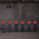 Pack Of 2: 97cm X 1.2m Battery Powered Light Up Halloween Pumpkin Fence With LEDs