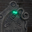 60cm (2ft) Battery Powered "For Rent" Halloween Graveyard Tombstone with LED Lights